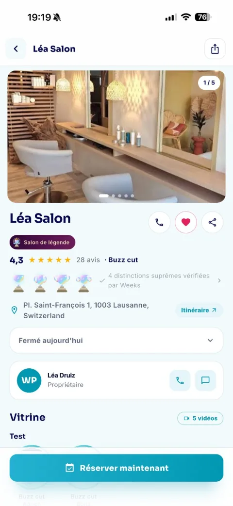 Page du salon dans Weeks One